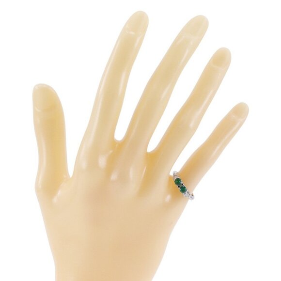 diamond Ring Pt900Platinum/K18 yellow gold/Emerald #4.5(US Size) One chara - Picture 2 of 7